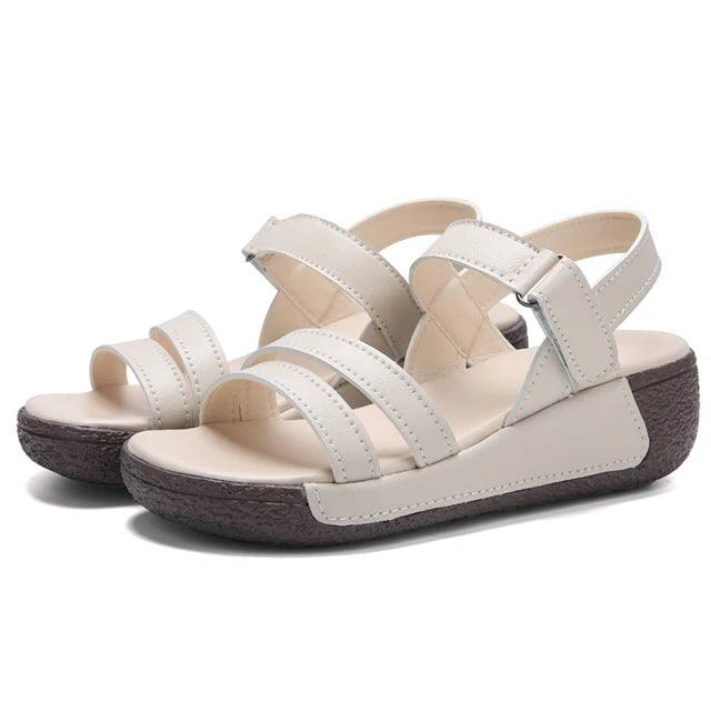 Sandalia de Cuero Ortopédica Cómoda Juanna