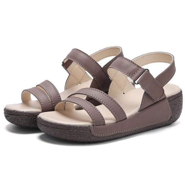 Sandalia de Cuero Ortopédica Cómoda Juanna