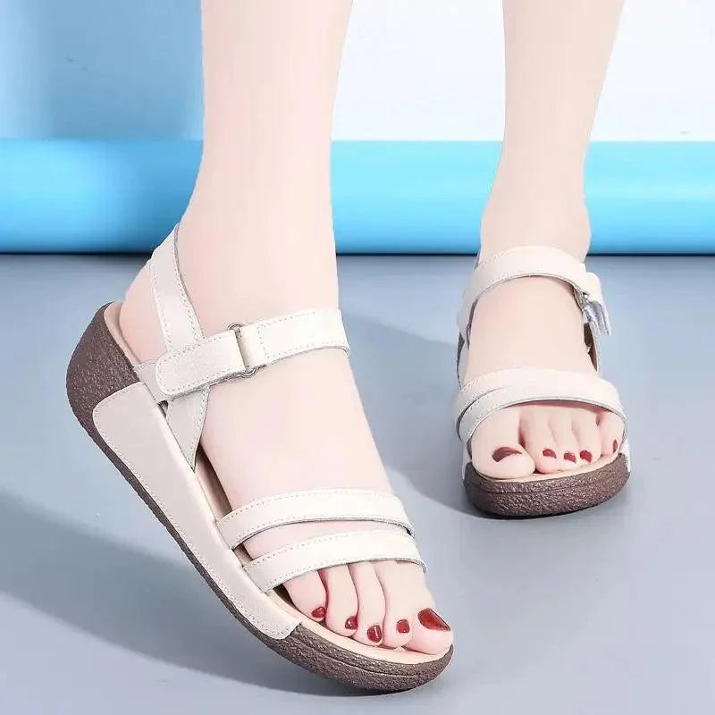 Sandalia de Cuero Ortopédica Cómoda Juanna