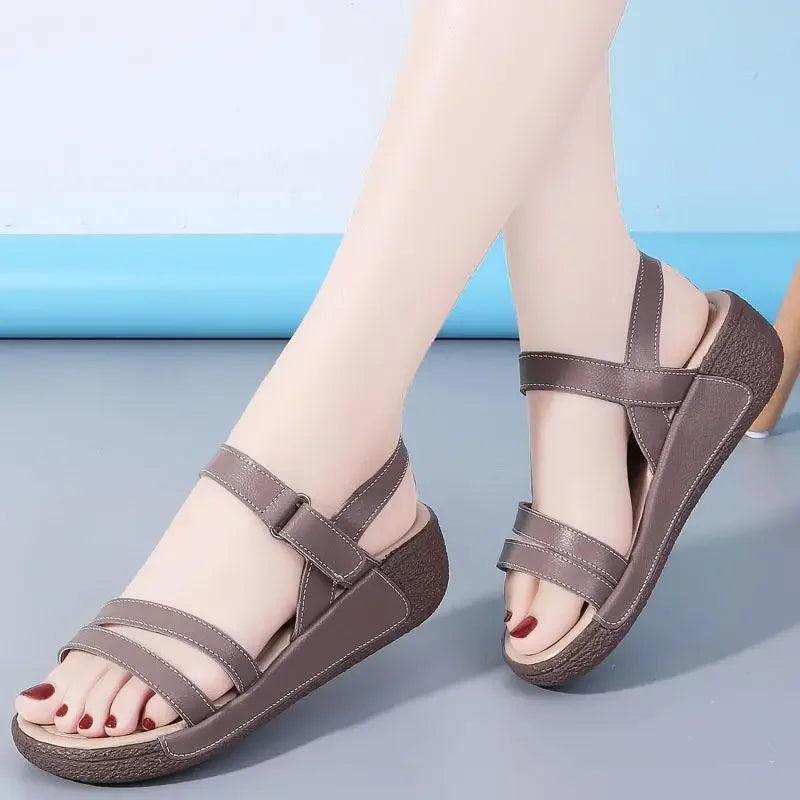 Sandalia de Cuero Ortopédica Cómoda Juanna