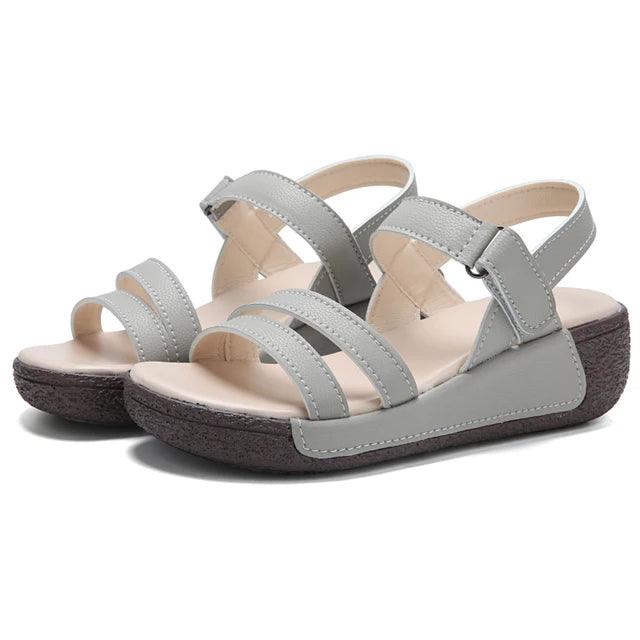 Sandalia de Cuero Ortopédica Cómoda Juanna